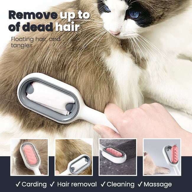 Hair Removal Comb With Disposable Wipes Sticker Cat Hover Image