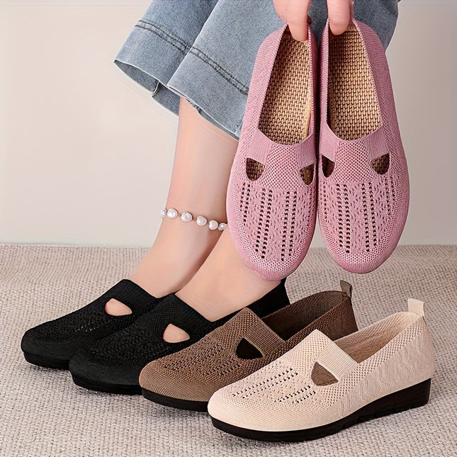 Womens Casual Knit Mesh Shoes Breathable Ultra Light Sole