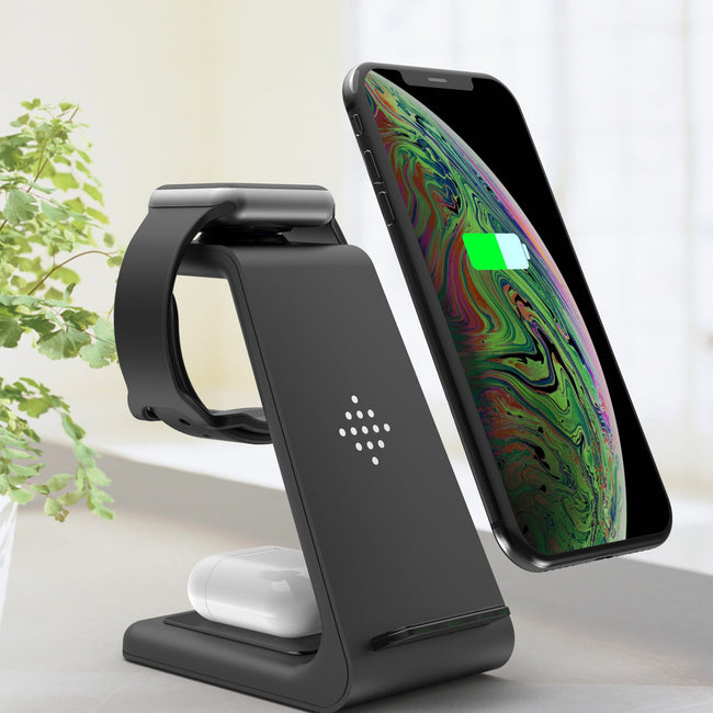 3 In 1 Fast Charging Station Wireless Charger Stand Wireless Quick Charge Dock For Phone Holder Hover Image