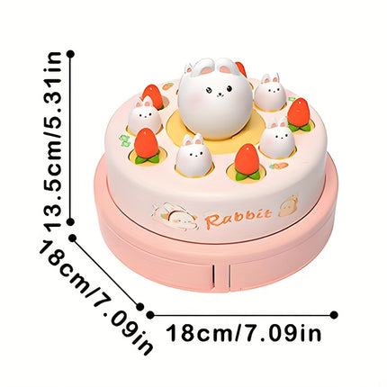Interactive Electric Bunny Spinner Toy for Kids Pink Gift