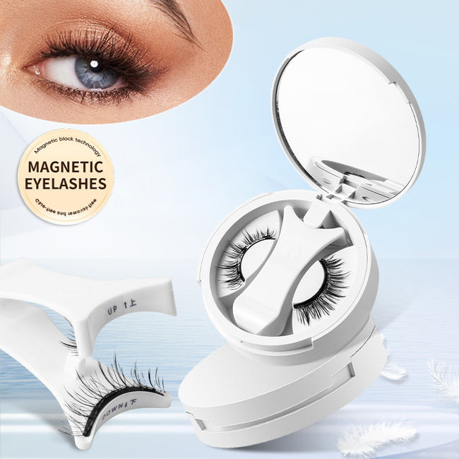 Magnetic False Eyelashes Integrated Storage Box Glue-free Magnet False Eyelashes Natural Makeup Tools With Applicater Hover Image