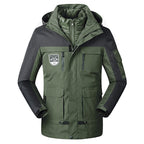 Outdoor Three-in-one Men's Assault Jacket Winter Thickened Couple Two-piece Set