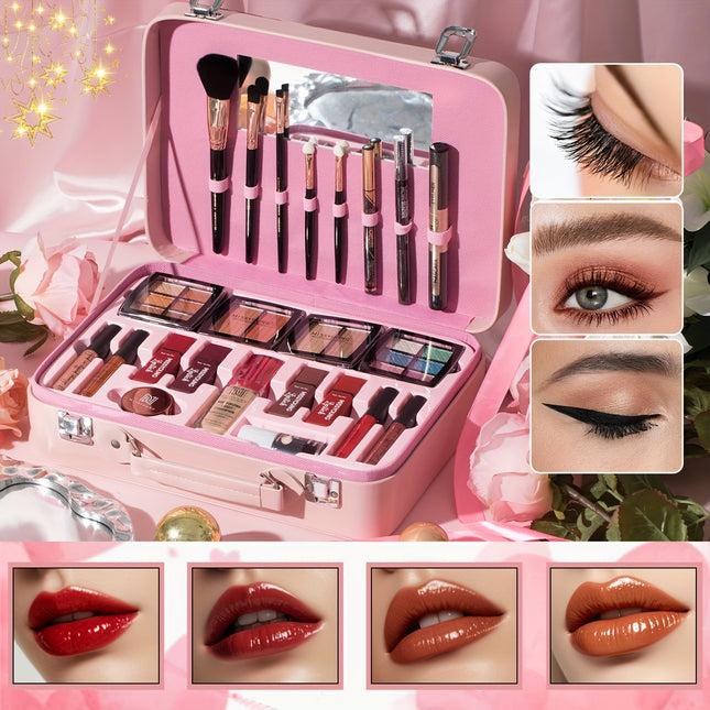 Luxury Gift Set Foundation Lip Gloss Lipstick Eyeshadow