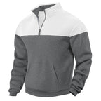 Winter Heavy Fleece-lined Casual Loose Multicolor Men's Plus Size Stand Collar Zipper Sweater