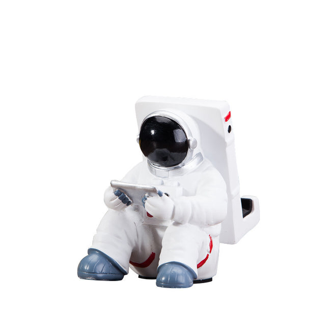 Simple Astronaut Mobile Phone Stand Student Desktop Holder Cute Spaceman Cell Phone Holder Creative Gift Small Desk Decoration Main Image