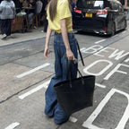 2025 ins Advanced Crack Texture Large Capacity Totes