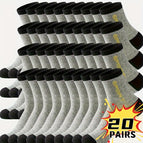40pcs (20 Pairs) Light Grey / One-size