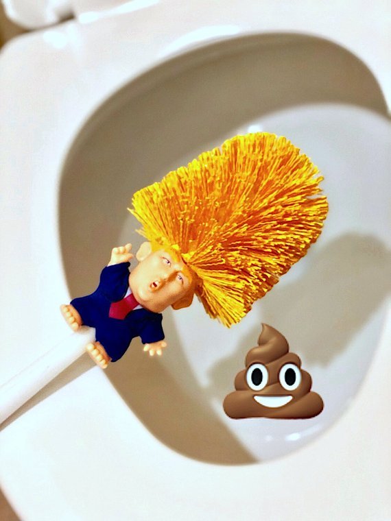 Funny Donald Trump Toilet Brush Hover Image