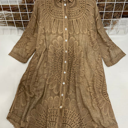 Elegant Vintage Floral Button Front Cardigan Sweater Office