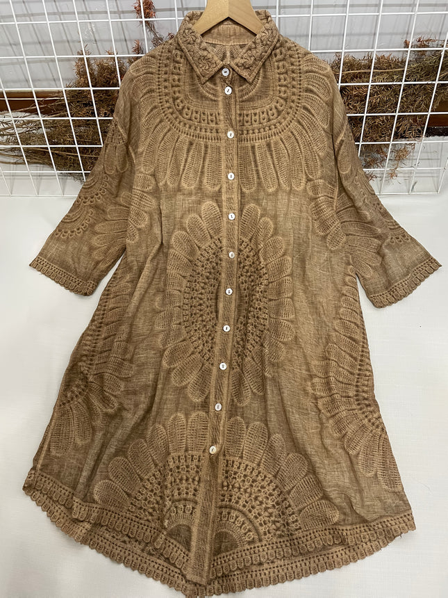 Elegant Vintage Floral Button Front Cardigan Sweater Office