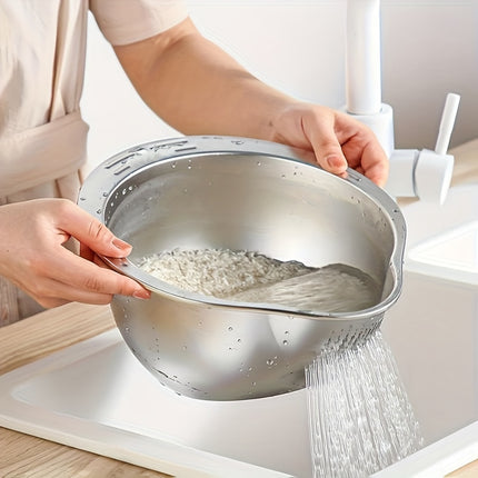 Stainless Steel Kitchen Colander Rice Washing and Draining