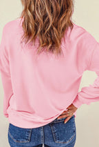 Plaid Bow Christmas Vibe Print Sweatshirt