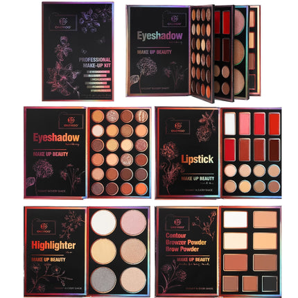 55 Color Palette Berry Pink Purple Red Golden 24 Eyeshadows