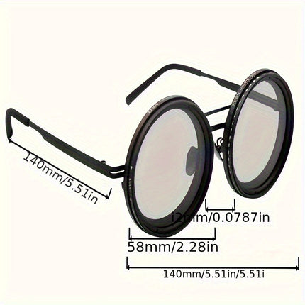 Vintage Inspired Aluminum Magnesium Frame Glasses With Case