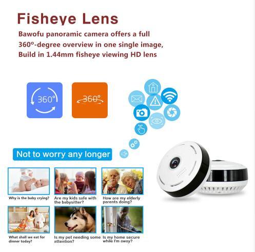 Cobell 960P Wifi IP Camera Home Security Wireless 360 Degree Panoramic CCTV Camera Night Vision Fish Eyes Lens VR Cam Main Image