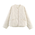 Temperament Women's Bow Quilted Coat