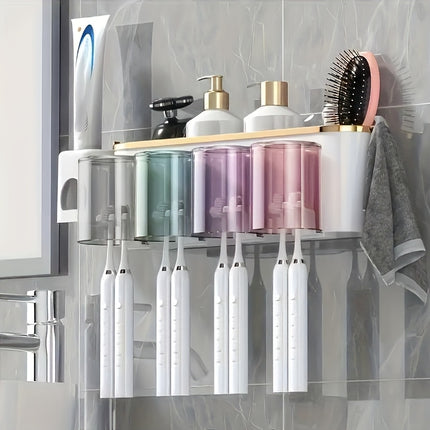 Suction Cup Toothbrush Holder With Toothpaste Wall Mounted