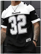 Summer Menswear Casual Digital Printed Round Neck Short Sleeve T-shirt