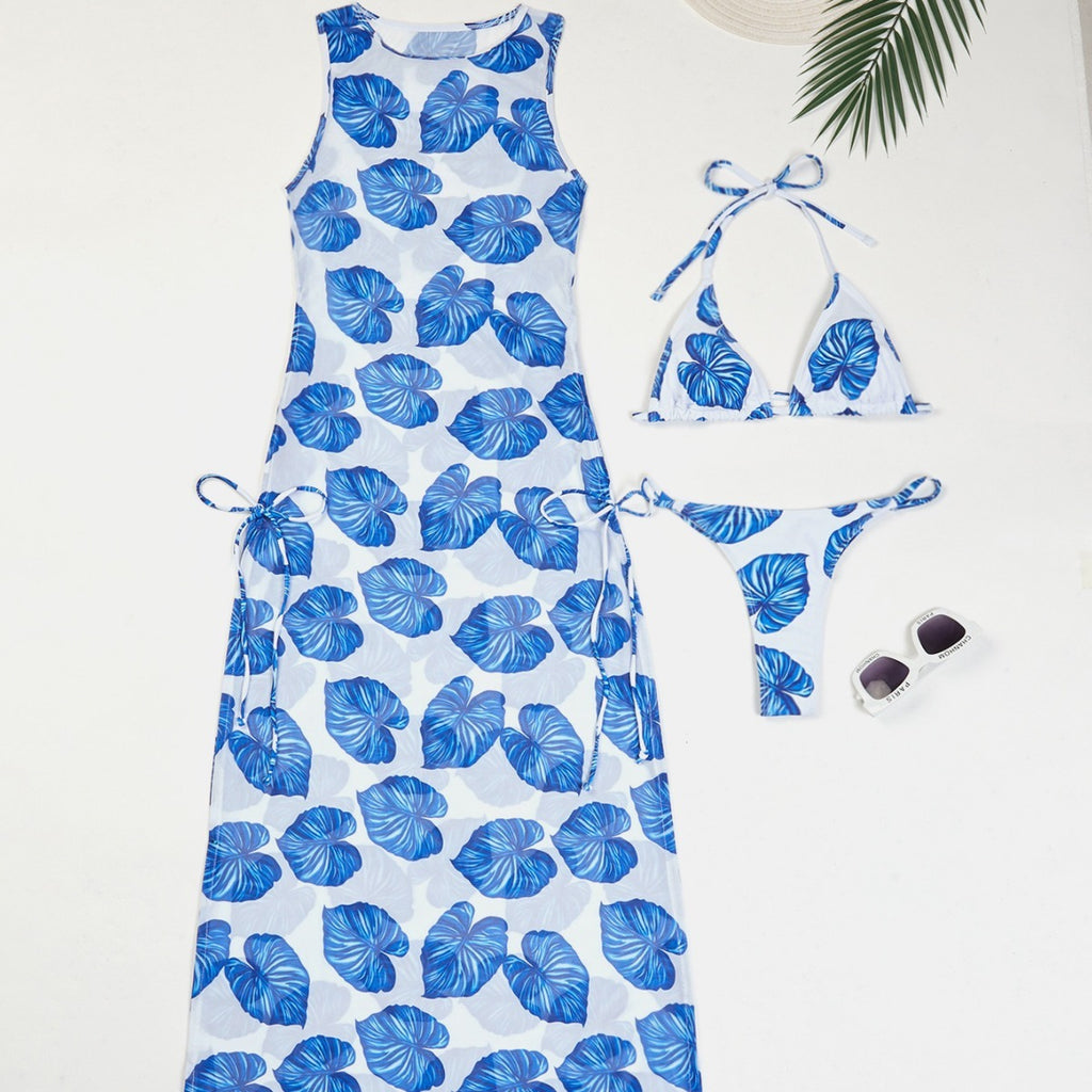 European And American Sexy Blouse Single Yarn Split Swimsuit Women's Bikini