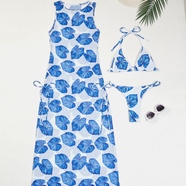 European And American Sexy Blouse Single Yarn Split Swimsuit Women's Bikini Main Image