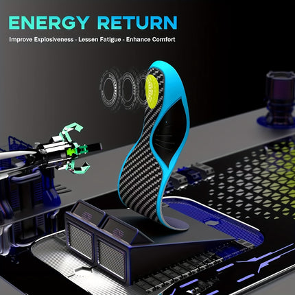 Carbon Fiber Inspired Insoles Arch Support Moisture Wicking