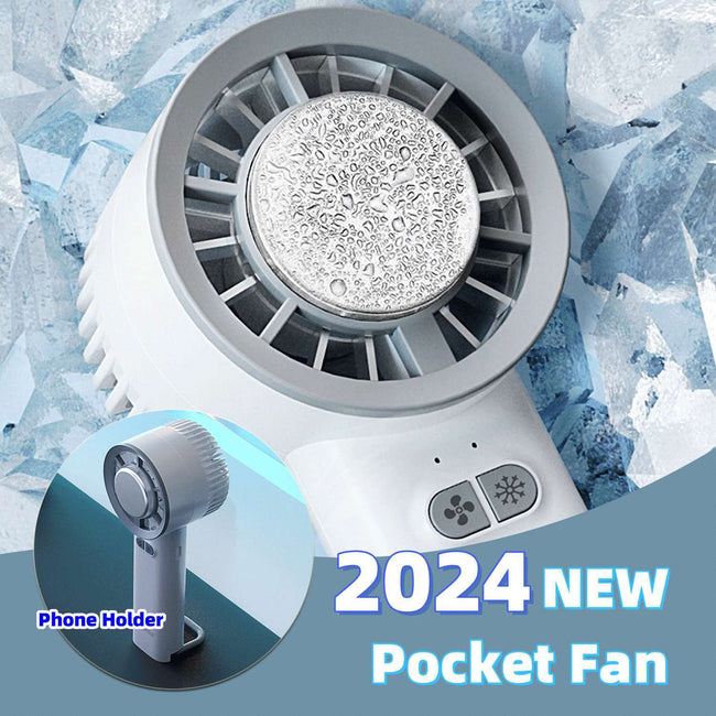 2024 Summer Gadget Handheld Turbo Jet Fan Mini Portable Ice Cold Fan Generation Brushless Motor Wind High Speed Duct Fans Violent Blower Main Image