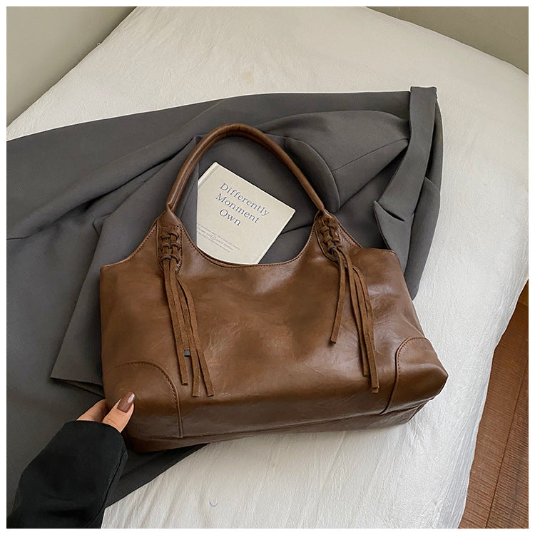 Idle Style Tote Bag Women's Large Capacity Niche Shoulder