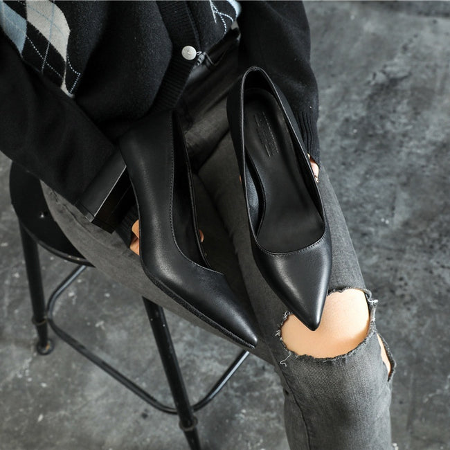 Women's Shallow-mouth Shoes, Plus Size, Wide And Thick For Fat Feet Hover Image