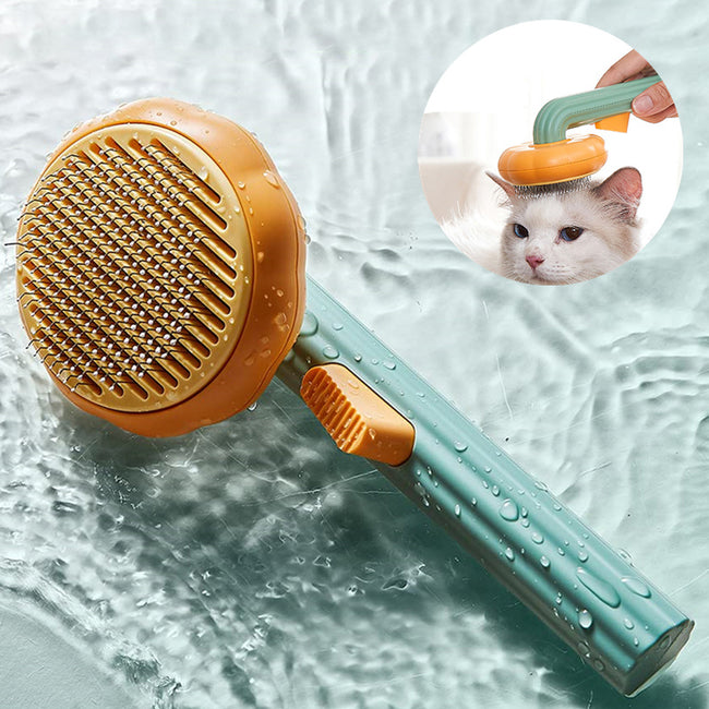 New Pet Cat Brush Hot Selling Hand-held Steel Wire Self-cleaning Comb Looper For Hair Removal Hover Image