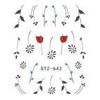 1pcs Nail Sticker Butterfly Flower Water Transfer Decal Sliders for Nail Art Decoration Tattoo Manicure Wraps Tools Tip JISTZ508