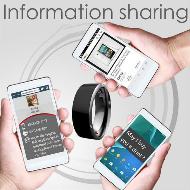 Smart Ring Wearable Device Multifunctional Black High-tech Main Image