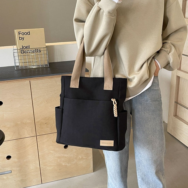 Women's All-match Underarm Large Capacity Canvas Satchel Main Image