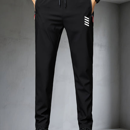 Two Pack Mens Casual Jogger Pants With Zipper Pockets