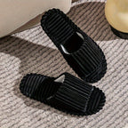 Men's Corduroy Striped Open Universal Indoor Corduroy Slippers