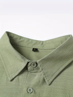 Loose Colored Lapel Long-sleeved Casual Men's Shirt For Teenagers
