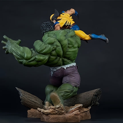Avengers Wolverine Vs Hulk Battle Statue Handcrafted Figure