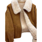 Autumn And Winter New Warm Thickened Imitation Lamb Wool Deerskin Velvet Leather Jacket