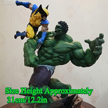 Avengers Wolverine Vs Hulk Battle Statue Handcrafted Figure