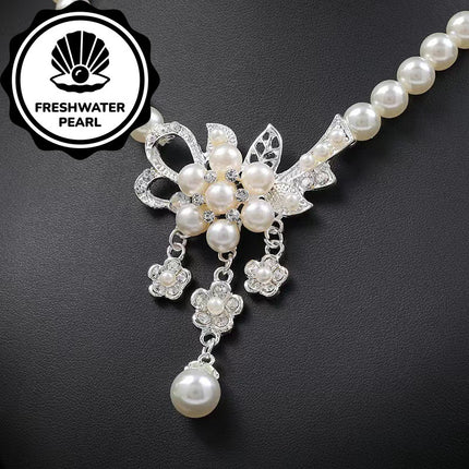 Shimmer Freshwater Pearls Jewelry Set For Weddings Gift