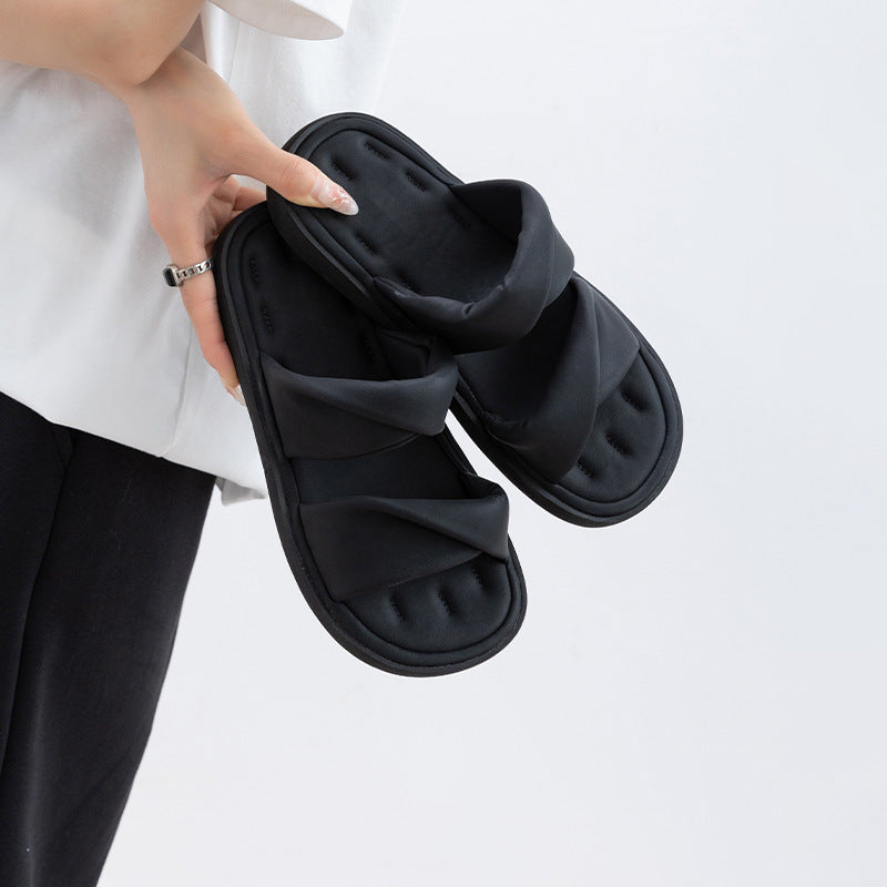 Thick-soled Sofa Soft Slippers Flat Flip-flops Comfortable Sandals
