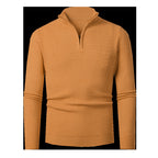 Men's Solid Color Half Zipper Sweater
