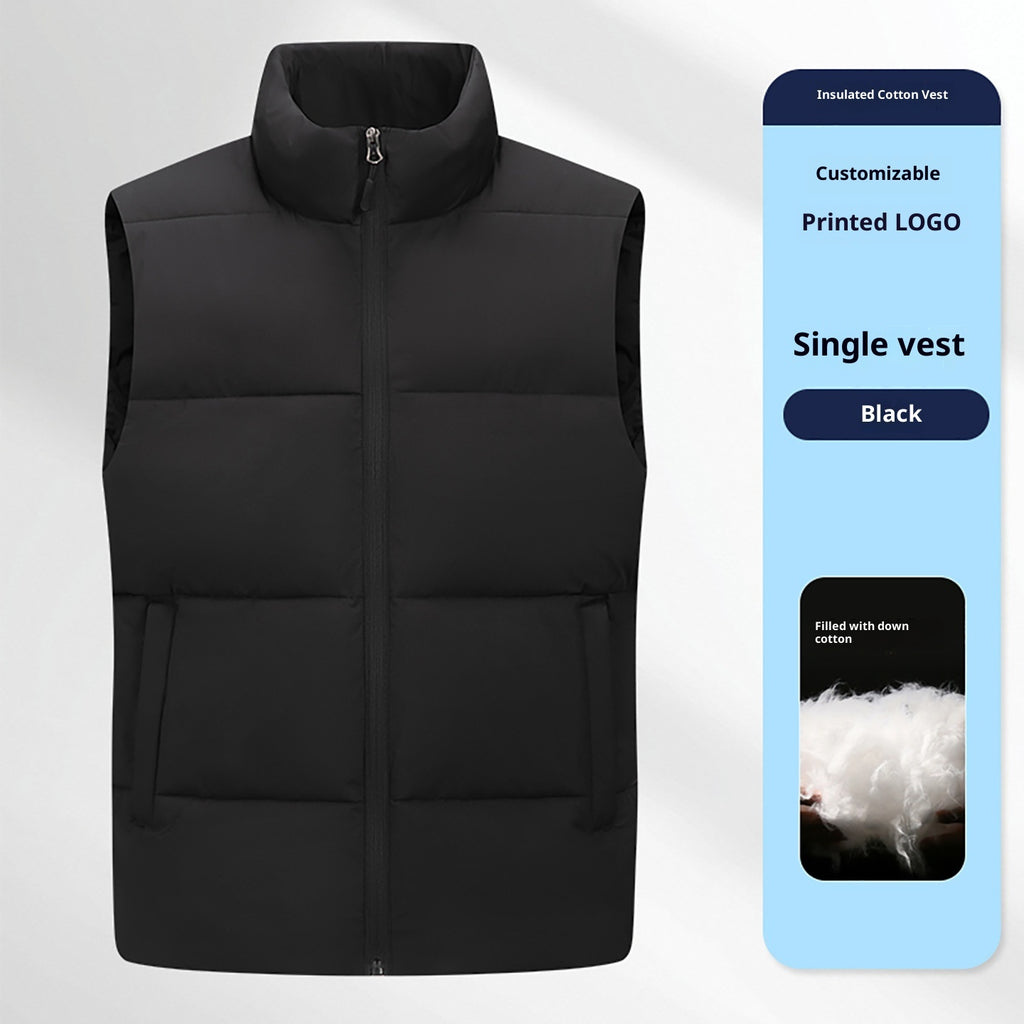 Soft Shell Waterproof Down Cotton Vest Work Clothes