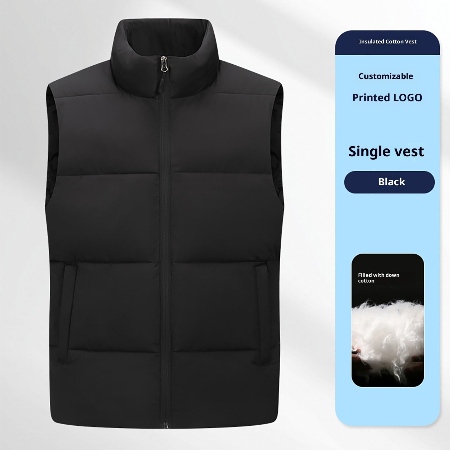 Soft Shell Waterproof Down Cotton Vest Work Clothes