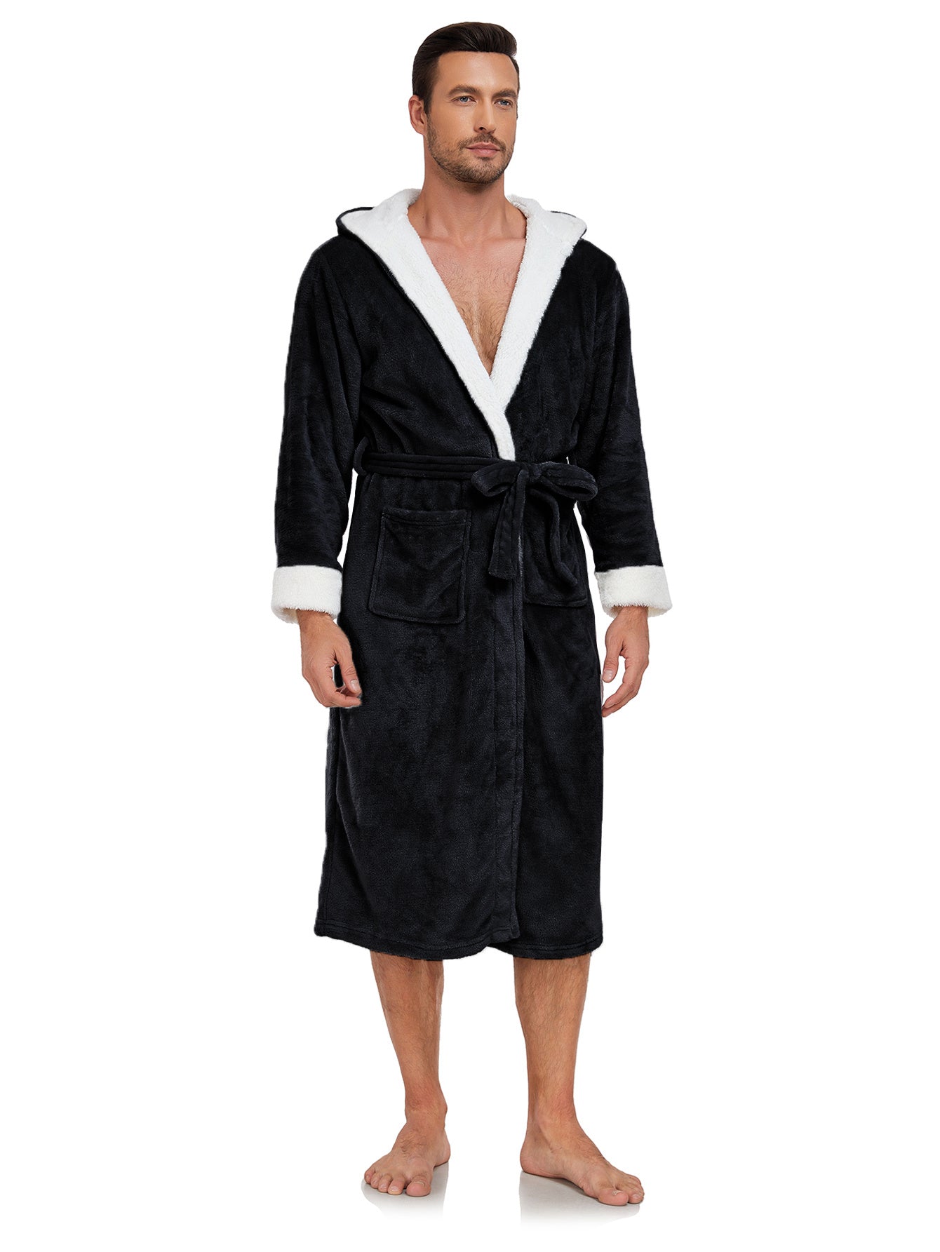 RONGTAI Ladies Long Fleece Bathrobe