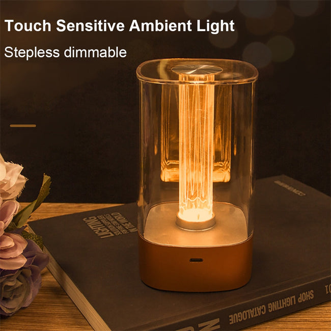 New LED Touch Atmosphere Light USB Charging Eye Protection Bedside Bedroom Lamp Bar Restaurant Garden Decoration Night Light Home Decor Hover Image