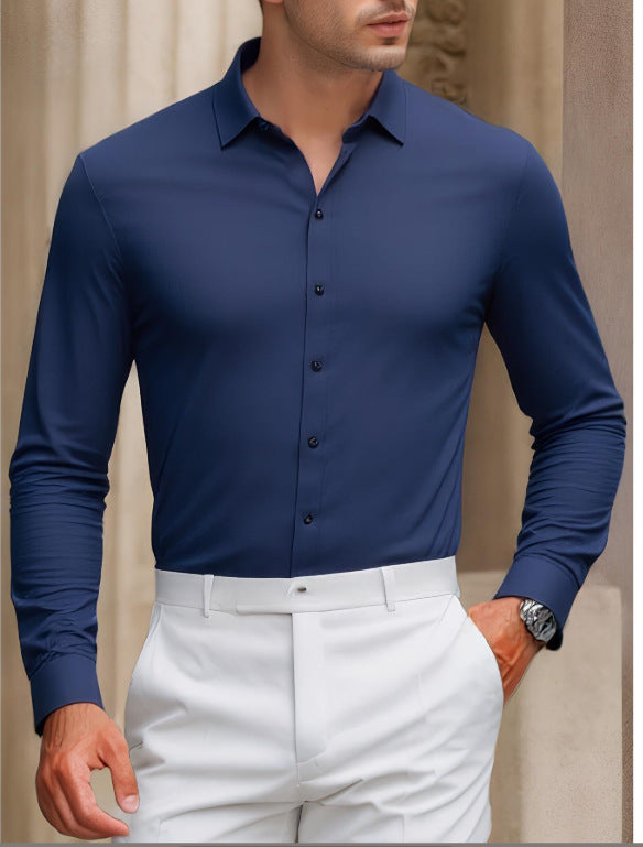 Summer Anti-wrinkle Casual Shirt Men's Long-sleeved Shirt Main Image