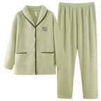 Women's Flannel Warm Cardigan Thickened Pajamas