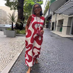 New V-neck Printed Sleeveless Dress Casual