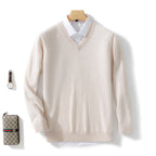 Men's Solid Color Plus Size Winter Bottoming Knitted Sweater