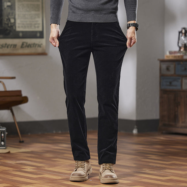 Slim Fit Straight Outerwear All-matching Warm Trousers Hover Image